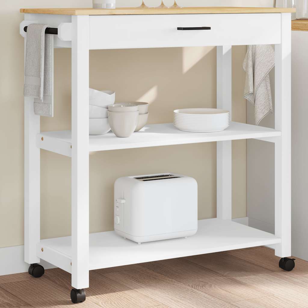Kitchen Trolley MONZA 84x40x88.5 cm Solid Wood Pine